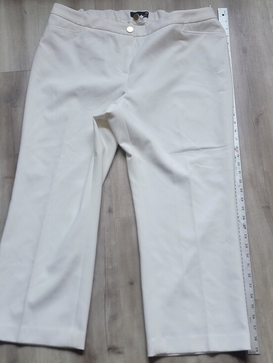 Laura Pants - LAURAPLUS 14+ Cropped Cream Dress Pants